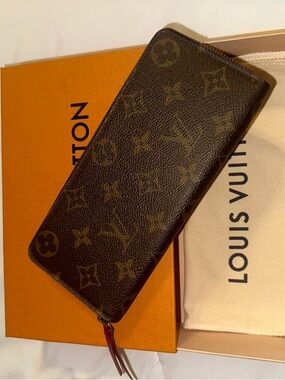 Louis Vuitton Brown/Gold Monogram Zip Wallet